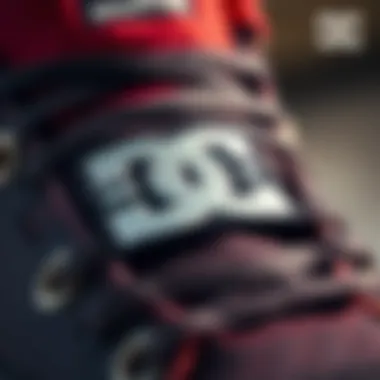 Close-up of the materials used in DC Spartan Shoes for enhanced performance
