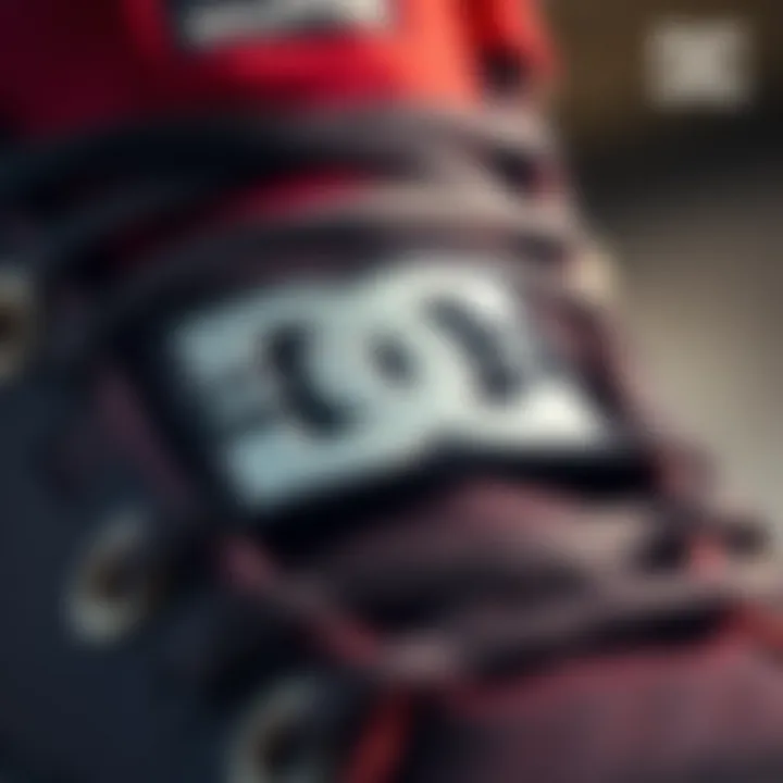 Close-up of the materials used in DC Spartan Shoes for enhanced performance