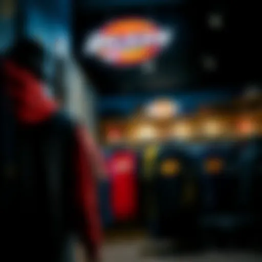 Stylish Dickies apparel on display