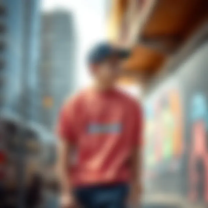 Skateboarder wearing Dickies in an urban setting