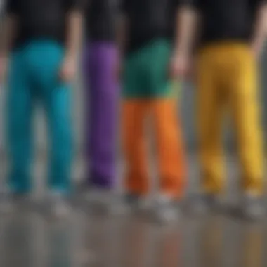 Variety of colors and styles available in Dickies skating pants