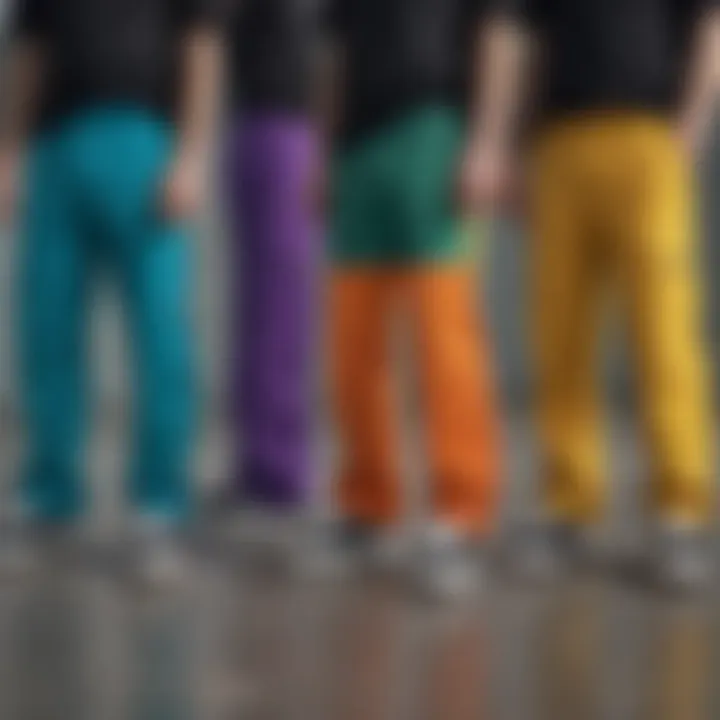 Variety of colors and styles available in Dickies skating pants