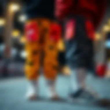 A comparison of price tags from various retailers offering discount Nike pants.