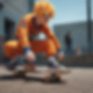 Iconic Characters on Griptape Vibrant Dragon Ball Z griptape design showcasing iconic characters