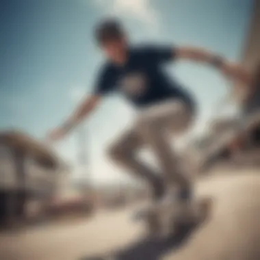 Skateboarder in Action with Dragon Brand Sunglasses Skateboarder wearing Dragon Brand Sunglasses while performing tricks