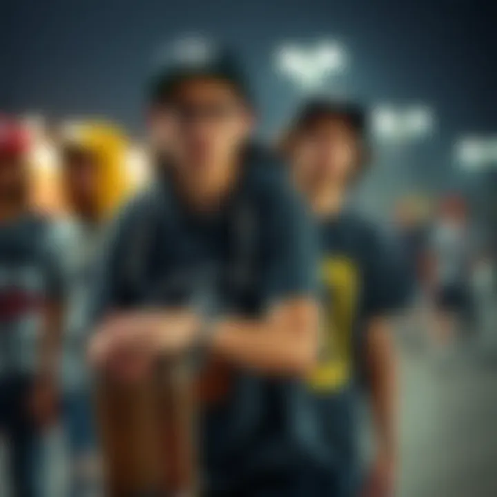 A group of skaters united by their love for graphic tees and skate culture