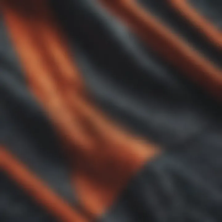 Close-up of fabric texture of Volcom volley shorts