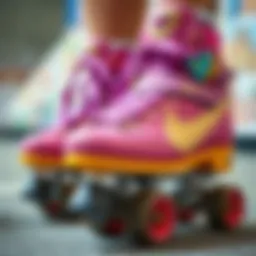 A close-up of vibrant Crazy Skates showcasing unique design elements.