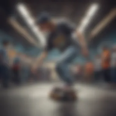 Sustainability in Skate Culture Fashion Artistic representation of sustainable fashion in skate culture