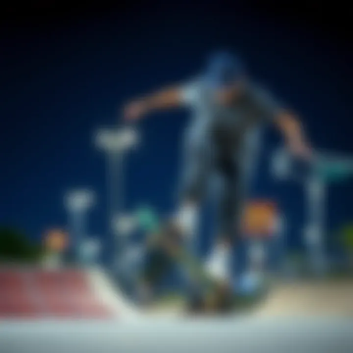 Skater performing a trick while wearing grey half cabs