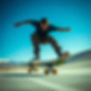Skateboarder performing a trick with Grizzly Griptape