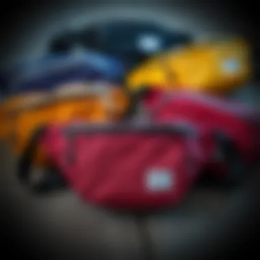 A Palette of Choices in Fanny Pack Design Various color options of the Herschel Independent Fanny Pack arranged artistically.
