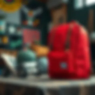 An innovative Herschel Supply Co product displayed in a creative lifestyle setup