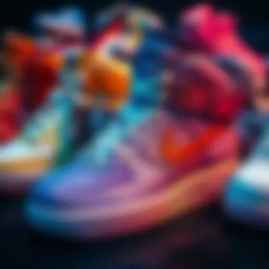 Various high-top Airforce Ones colorways and styles