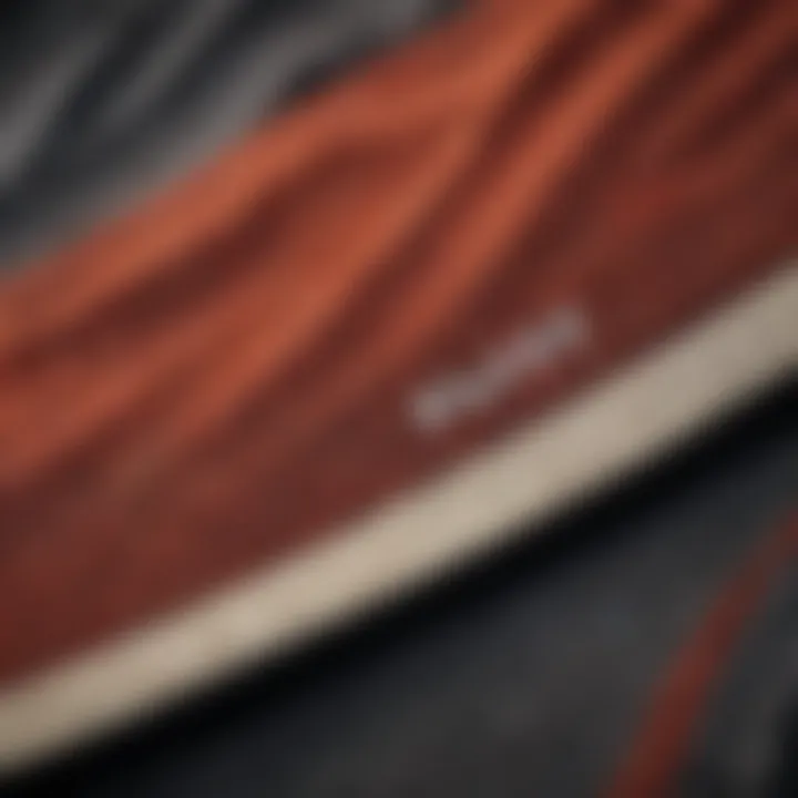 Close-up of Huf shorts highlighting the unique fabric texture