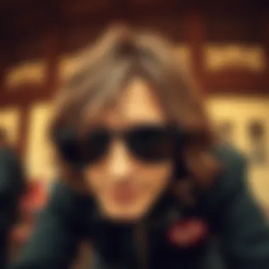 Historical advertisement featuring Lennon and Ray-Ban