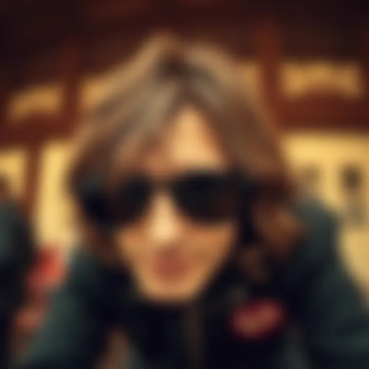 Historical advertisement featuring Lennon and Ray-Ban