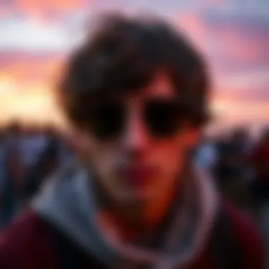 Modern interpretation of Lennon-style sunglasses