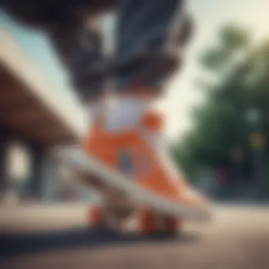 Koi Sneakers in the Skateboarding Scene Skateboarder wearing Koi sneakers in action