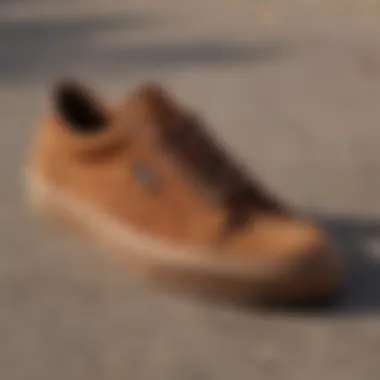 Luxurious Texture of Brown Suede Close-up view showcasing the luxurious texture of brown suede
