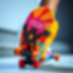 Moxi skates pads showcasing vibrant design and cushioning