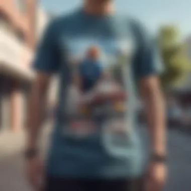 Vibrant Graphic Tee in Skate Culture Vibrant graphic tee showcasing skateboard culture