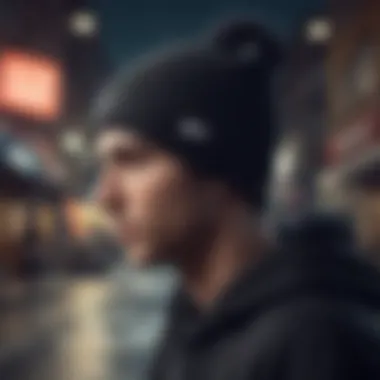 Nike beanie hat with practical features