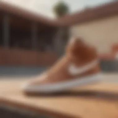 Sleek Design of Nike Court Vision Mid Brown Nike Court Vision Mid Brown showcasing its sleek design.