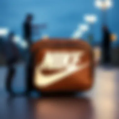 Sleek Design of the Nike Cross Body Bag Front view of the Nike Cross Body Bag showcasing its sleek design