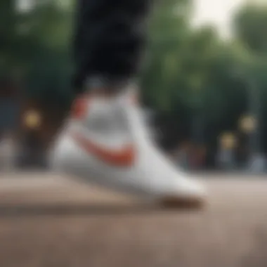 Sleek Design Profile Side profile of the Nike SB Blazer Court DVDL showcasing its sleek design