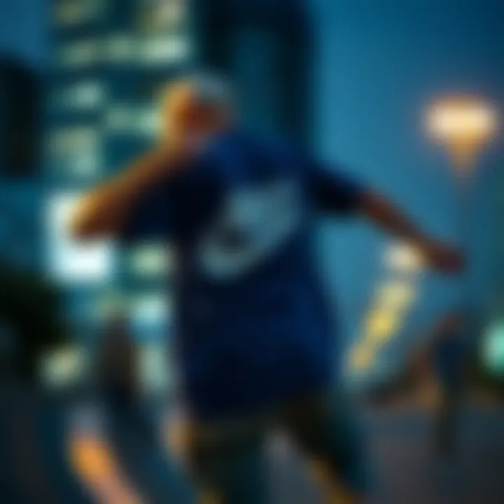 Nike Skateboarding Shirt in Action Stylish Nike skateboarding shirt in action