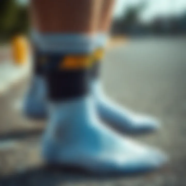 Advanced Fabric Technology in Nike Socks Close-up of Nike socks highlighting advanced fabric technology and breathability