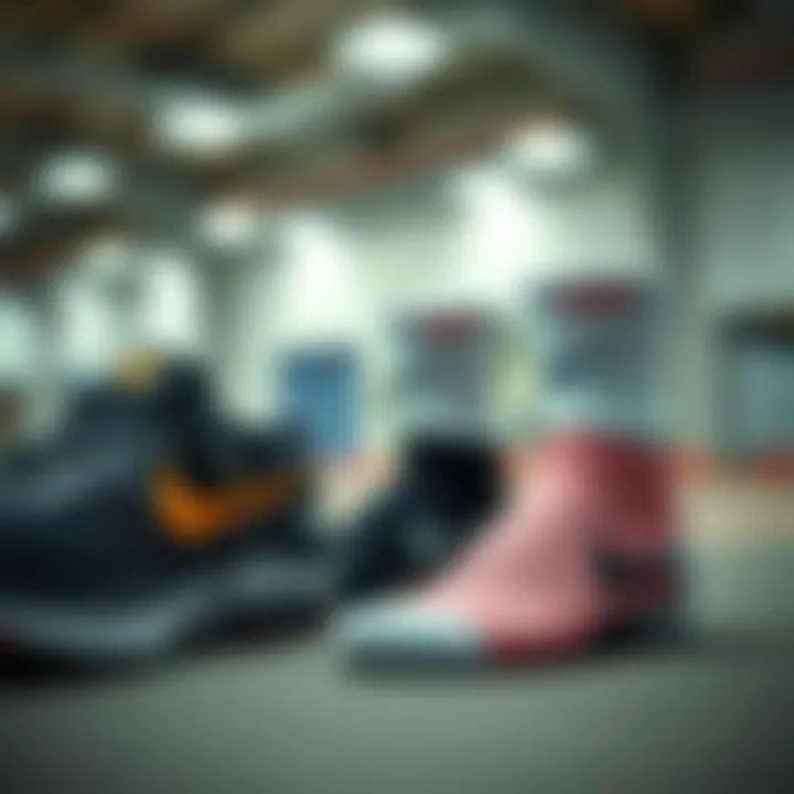 Perfect Fit for Active Lifestyles Nike socks displayed next to running shoes, illustrating perfect fit for active lifestyles