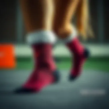 Functionality in Action: Nike Socks During Workout A woman engaging in a workout while wearing supportive Nike socks, emphasizing functionality