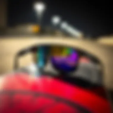 Iconic Oakley sunglasses on a skateboard