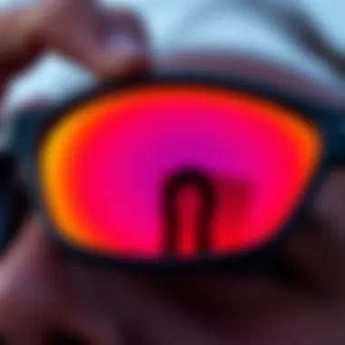Close-up of Oakley lens technology