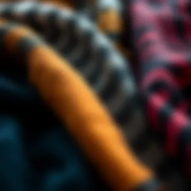 Diverse Fabric Textures Close-up of fabric textures used in printed hoodies