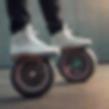 Comparative Analysis of Wheel Performance Side-by-side comparison of traditional roller skate wheels and radar energy wheels highlighting performance differences