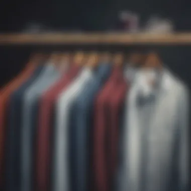 Diverse Styles of Shirts An array of stylish shirts arranged on a display