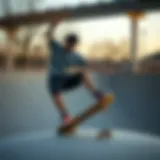 Skateboarder practicing tricks at a local skate park