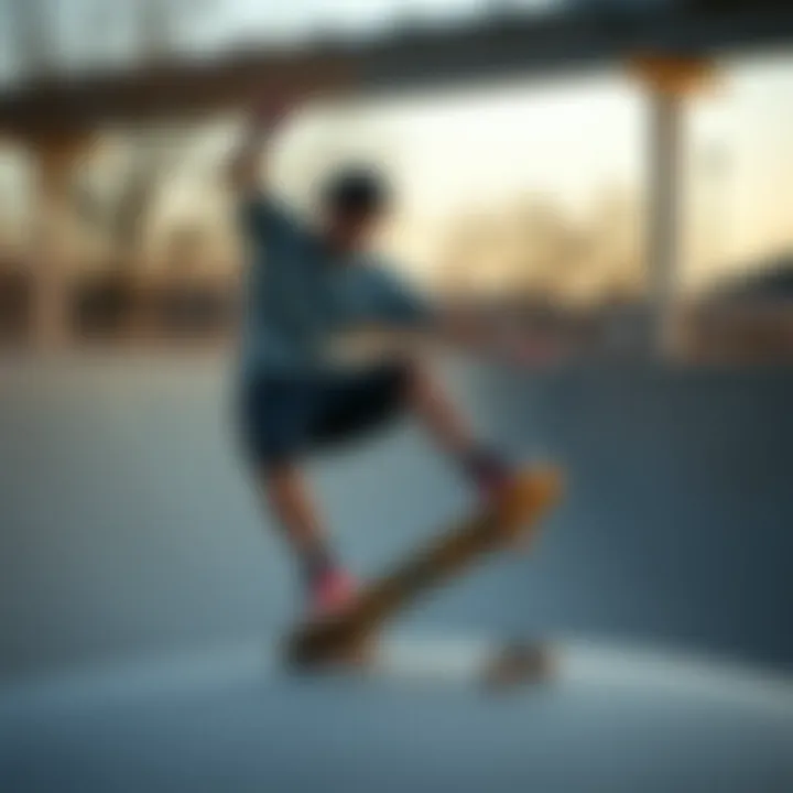 Skateboarder practicing tricks at a local skate park