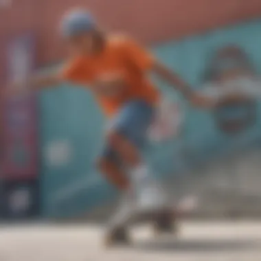 Diverse Skater Clothing Styles Collection of skater vibe clothing showcasing vibrant colors and diverse styles
