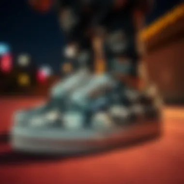 Skull Vans paired with fashionable streetwear