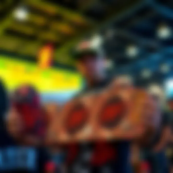 Fan Displaying Slayer Memorabilia Fan displaying Slayer memorabilia