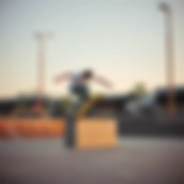 A skater performing a trick on a square skate rail, demonstrating optimal usage.