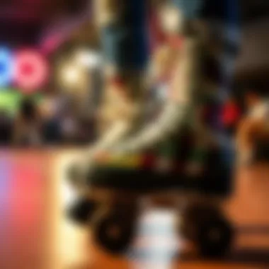 Steel Pulse skates in action during a roller skating event