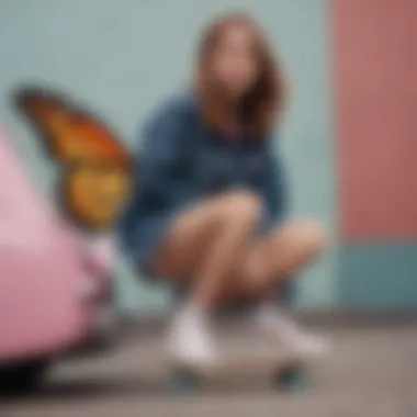 Chic Styling with Butterfly Vans Fashionable outfit styled with butterfly Vans