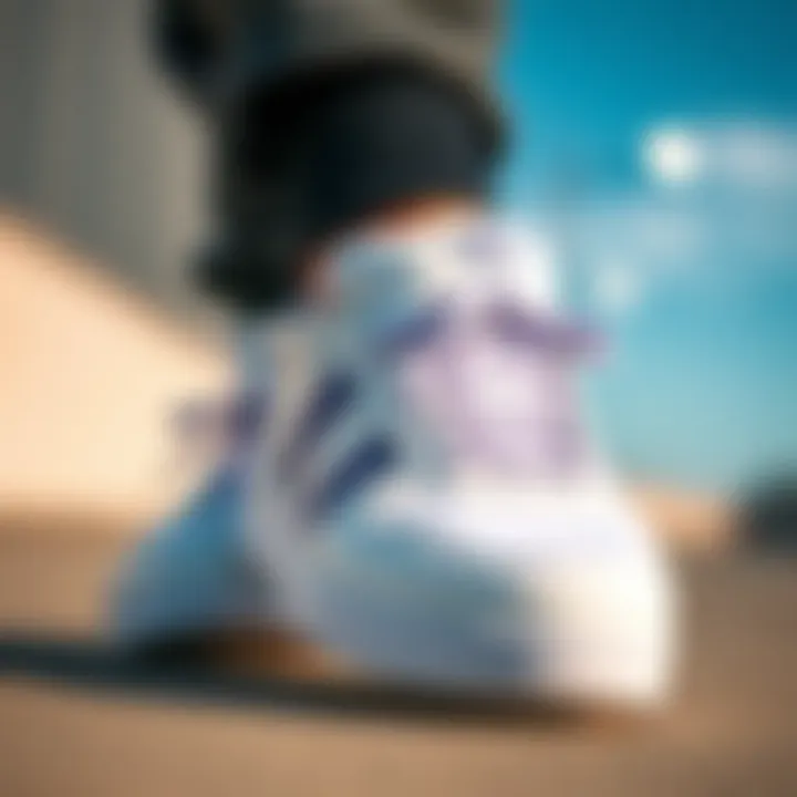Notable Exploring the Aesthetic and Functionality of White and Purple Adidas