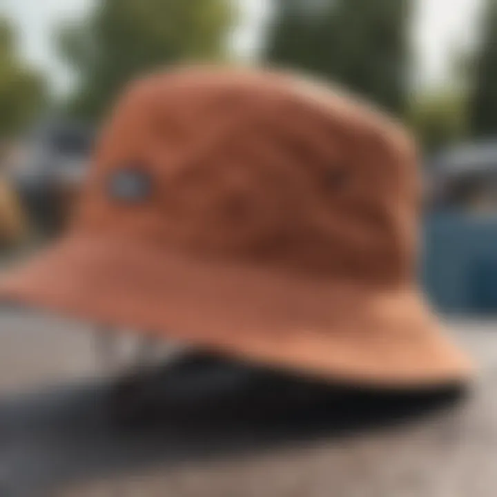 A rugged bucket hat made from durable materials, ideal for outdoor adventures.