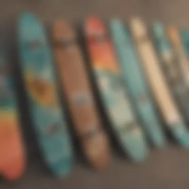 A comparison chart of top surf skateboard brands and their specifications, aiding in selection.